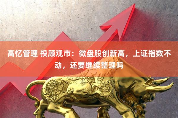 高忆管理 投顾观市：微盘股创新高，上证指数不动，还要继续整理吗