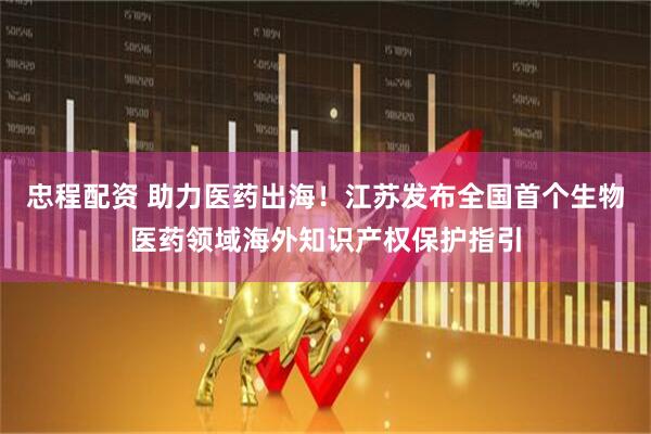 忠程配资 助力医药出海！江苏发布全国首个生物医药领域海外知识产权保护指引