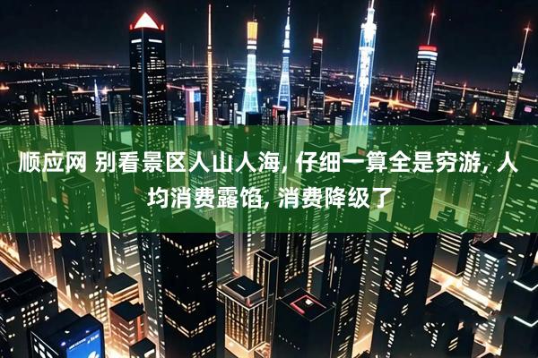 顺应网 别看景区人山人海, 仔细一算全是穷游, 人均消费露馅, 消费降级了